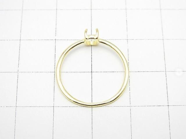 [Video] Silver925 Ring Frame (Prong Setting) Oval 6x4mm 18KGP 1pc