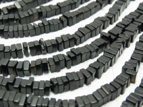 Onyx Square Roundel (Disc) 1strand beads (aprx.15inch/36cm)