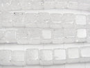 Cracked Crystal  Cube 6x6x6mm half or 1strand beads (aprx.15inch/38cm)