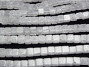 Cracked Crystal  Cube 6x6x6mm half or 1strand beads (aprx.15inch/38cm)