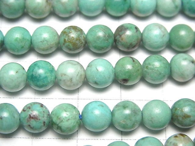 [Video] Peru Chrysocolla AA+ Round 6mm 1strand beads (aprx.15inch/36cm)