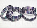 [Video] Mongolian Multicolor Fluorite AAA 2-Hole Rectangle 23x13x8mm 1-Strand (Bangle Bracelet)