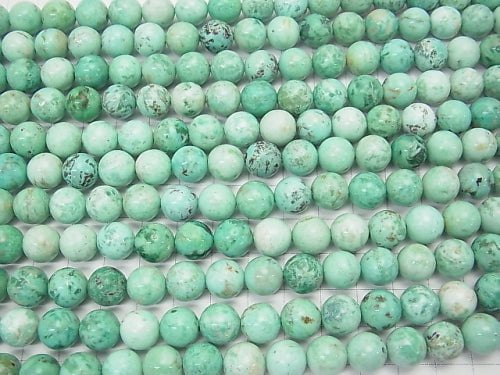 [Video] Peru Chrysocolla AA + Round 10mm half or 1strand beads (aprx.15inch / 38cm)