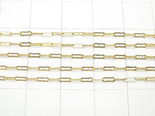 14KGF wave chain 4.0x1.4mm 10cm