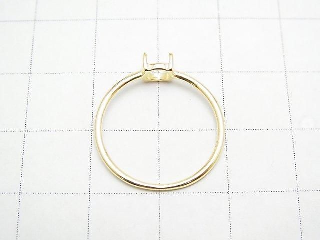 [Video]Silver925 Ring Frame (Prong Setting) Round 5mm 18KGP 1pc