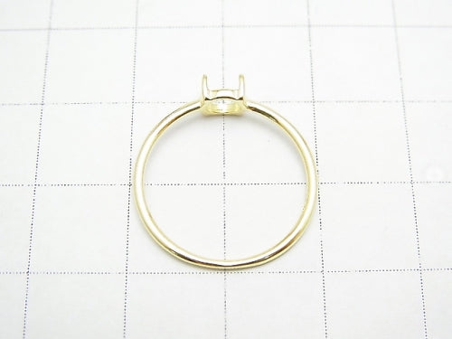 [Video] Silver925 Ring Frame (Prong Setting) Round 5mm 18KGP 1pc