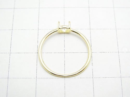 [Video]Silver925 Ring Frame (Prong Setting) Round 5mm 18KGP 1pc