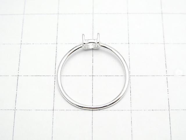 [Video] Silver925 Ring Frame (Prong Setting) Round 5mm Rhodium Plated 1pc