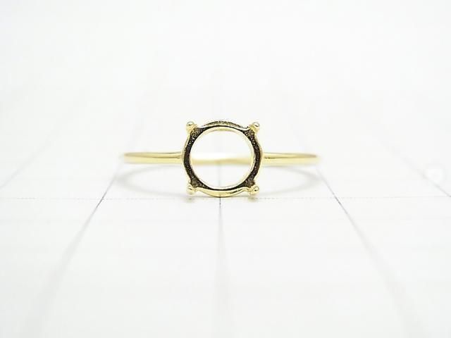 [Video] Silver925 Ring Frame (Prong Setting) Round 7mm 18KGP 1pc