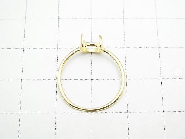 [Video] Silver925 Ring Frame (Prong Setting) Round 7mm 18KGP 1pc