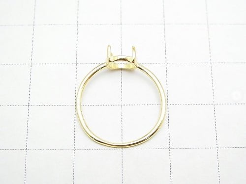 [Video]Silver925 Ring Frame (Prong Setting) Round 7mm 18KGP 1pc