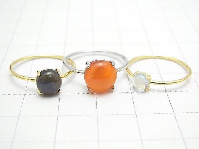 [Video] Silver925 Ring Frame (Prong Setting) Round 7mm 18KGP 1pc