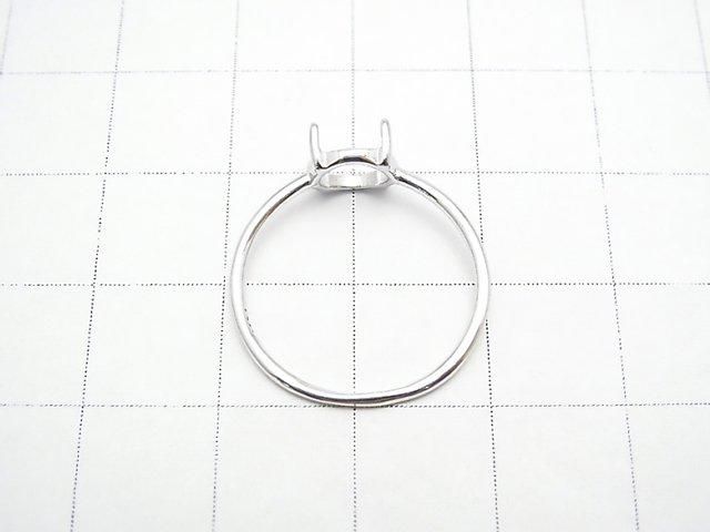 [Video] Silver925 Ring Frame (Prong Setting) Round 7mm Rhodium Plated 1pc