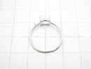 [Video]Silver925 Ring Frame (Prong Setting) Round 7mm Rhodium Plated 1pc