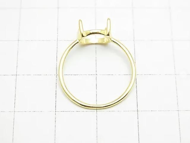 925純銀戒台 (爪鑲) 圓形9毫米 18KGP 1個