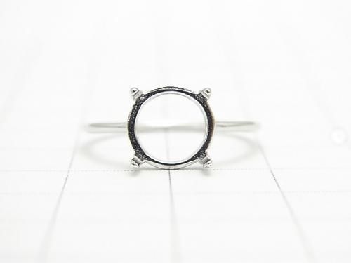 [Video] Silver925 Ring Frame (Prong Setting) Round 9mm Rhodium Plated 1pc