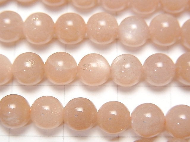 [Video] Orange Moonstone AA++ Round 6mm 1strand beads (aprx.15inch / 38cm)