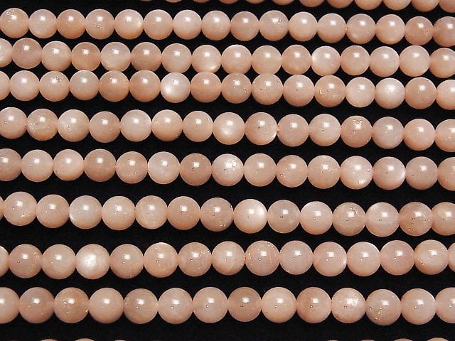 [Video] Orange Moonstone AA++ Round 6mm 1strand beads (aprx.15inch / 38cm)