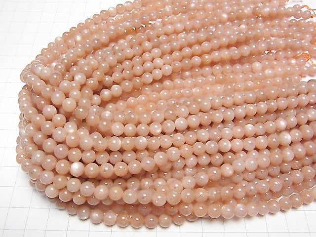 [Video] Orange Moonstone AA++ Round 6mm 1strand beads (aprx.15inch / 38cm)