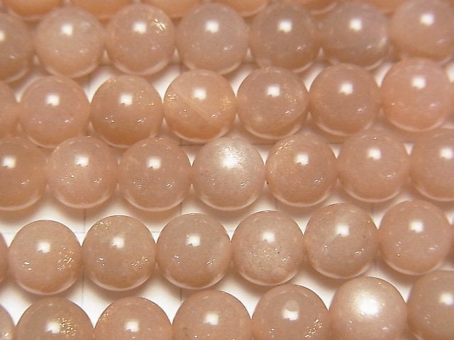 [Video] Orange Moonstone AA++ Round 8mm half or 1strand beads (aprx.15inch / 37cm)