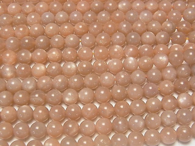 [Video] Orange Moonstone AA++ Round 8mm half or 1strand beads (aprx.15inch / 37cm)