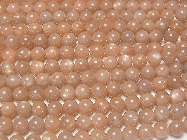 [Video] Orange Moonstone AA++ Round 8mm half or 1strand beads (aprx.15inch / 37cm)