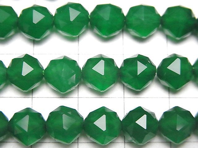 [Video] High Quality! 1strand $9.79! Green Onyx AAA Star Faceted Round 8mm 1strand beads (aprx.15inch / 37cm)