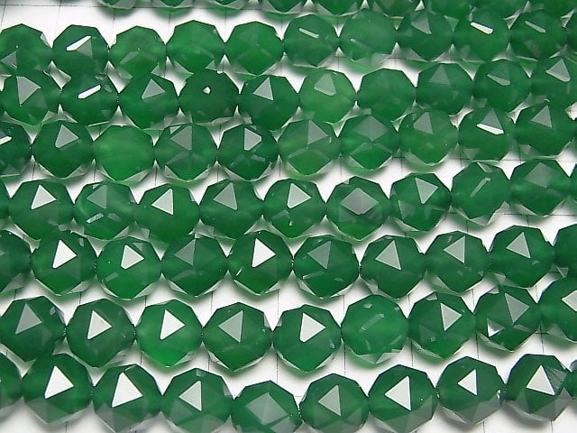 [Video] High Quality! 1strand $11.79! Green Onyx AAA Star Faceted Round 10mm 1strand beads (aprx.15inch / 37cm)