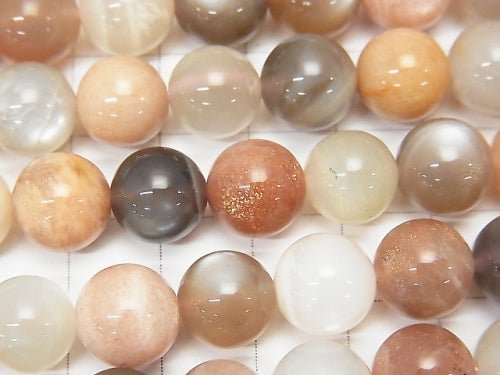 1strand $11.79! Multicolor Moon Stone AA Round 10mm 1strand (aprx.15inch / 38cm)