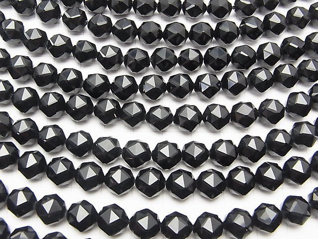 [Video] High Quality! Tibetan Morion Crystal Quartz AAA Star Faceted Round 10mm half or 1strand beads (aprx.15inch/36cm)