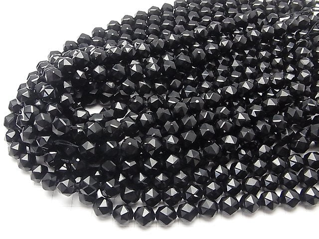 [Video]High Quality! Tibetan Morion Crystal Quartz AAA Star Faceted Round 10mm 1/4-1strand beads (aprx.15inch/36cm)
