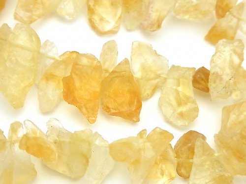 Citrine AAA- Rough Rock Nugget Top Side Drilled Hole half or 1strand (aprx.15inch / 38cm)