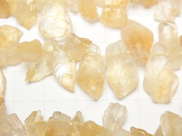 [Video]Citrine AAA- Rough Rock Nugget Top Side Drilled Hole half or 1strand beads (aprx.15inch/38cm)