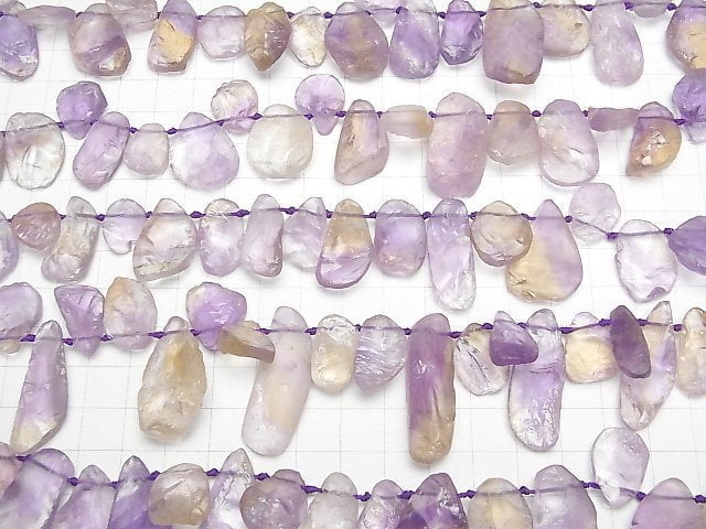 [Video]Ametrine AAA- Rough Rock Nugget Top Side Drilled Hole half or 1strand beads (aprx.15inch/38cm)