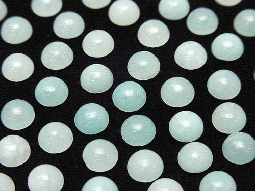 Amazonite AA++ Round  Cabochon 6x6mm 5pcs