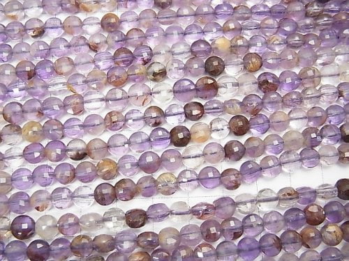 High quality! 1strand $12.99! Garden Amethyst AA ++ Faceted Coin 6x6x3mm 1strand beads (aprx.15inch / 37cm)