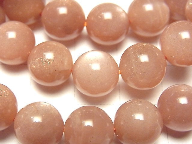 [Video] Orange Moonstone AAA Round 10mm Bracelet