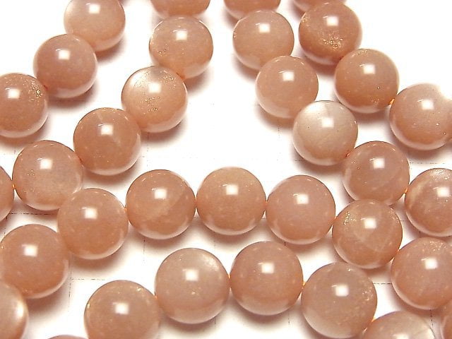 [Video] Orange Moonstone AAA Round 10mm Bracelet