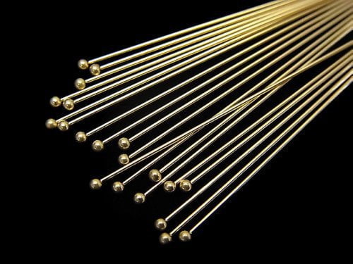 [K10 Yellow Gold]Ball Head Pin  0.35x30mm 1pc