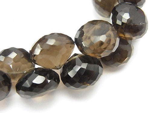 Faceted Briolette, One of a kind, Smoky Quartz One of a kind