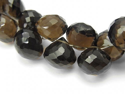 Faceted Briolette, One of a kind, Smoky Quartz One of a kind