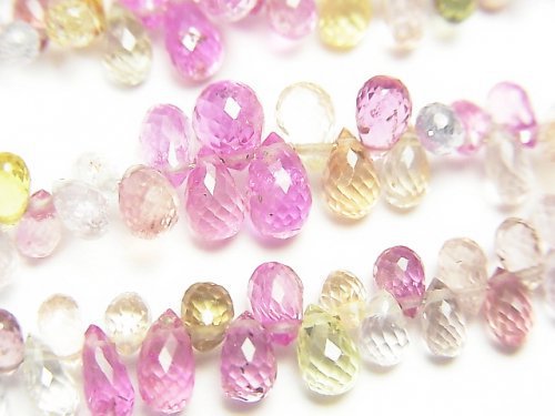 Drop, Faceted Briolette, Sapphire Gemstone Beads