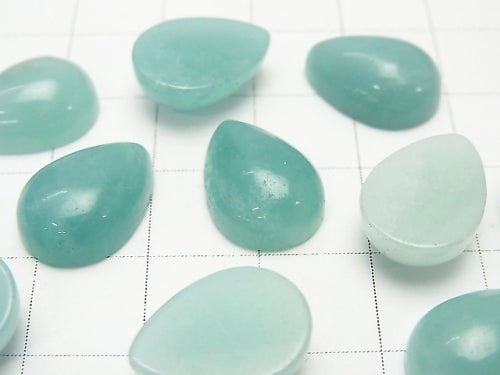 Amazonite AA++ Pear shape  Cabochon 14x10mm 4pcs