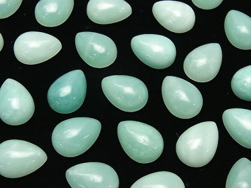 Amazonite AA++ Pear shape  Cabochon 14x10mm 4pcs