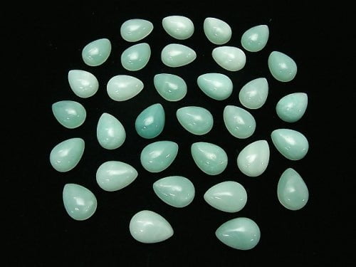 Amazonite AA++ Pear shape  Cabochon 14x10mm 4pcs