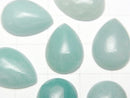 [Video] Amazonite AA++ Pear shape  Cabochon 18x13mm 3pcs