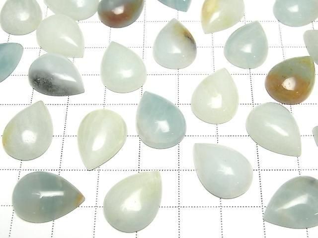 [Video] Amazonite AA Pear Shape Cabochon 18x13mm 3pcs