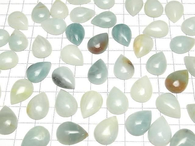 [Video] Amazonite AA Pear Shape Cabochon 18x13mm 3pcs