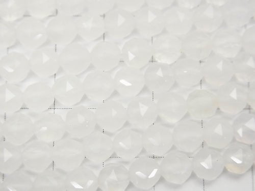 [Video] High Quality! 1strand $7.79! White Chalcedony AAA Star Faceted Round 6mm 1strand beads (aprx.15inch / 37cm)