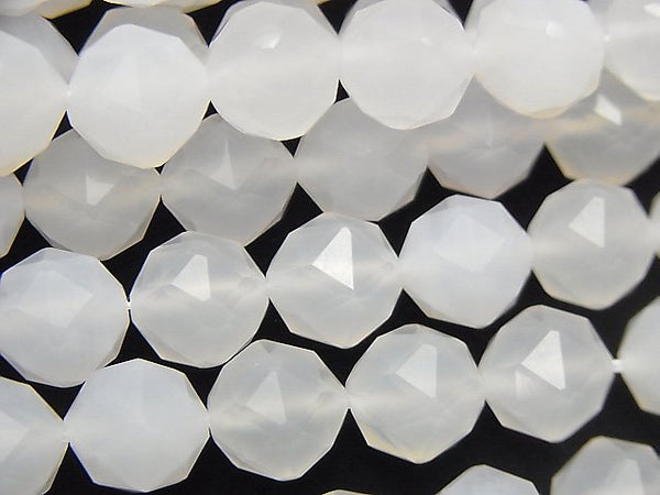 Chalcedony, Faceted Round, Star Gemstone Beads